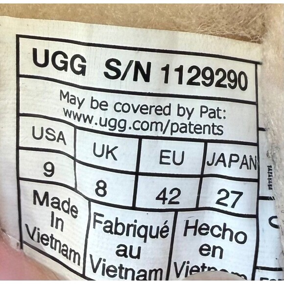 UGG Classic Chestnut Slip On Suede Slippers Size Men Size 9 Women 11 - Picture 5 of 6